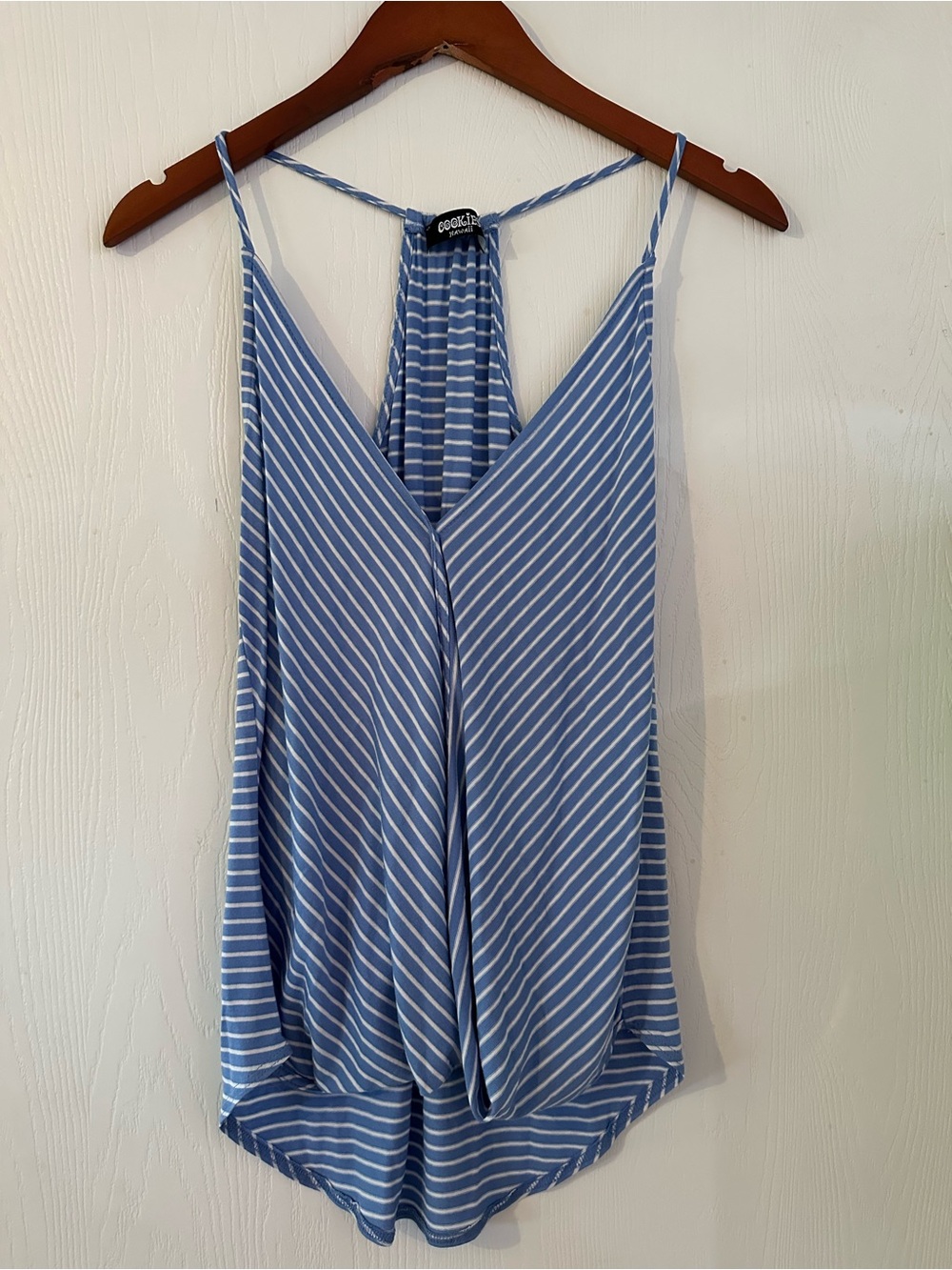 Cookies Striped Sleeveless V-Neck Top